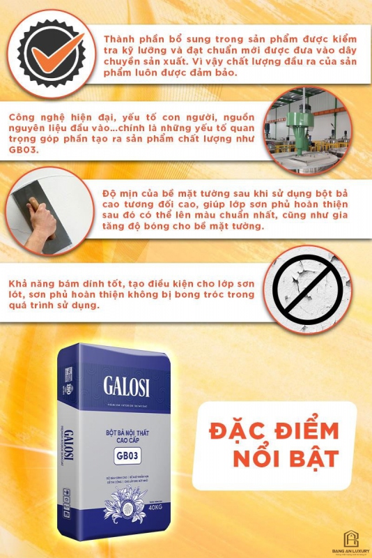 Bột bả nội thất đặc biệt GB03 thumb
