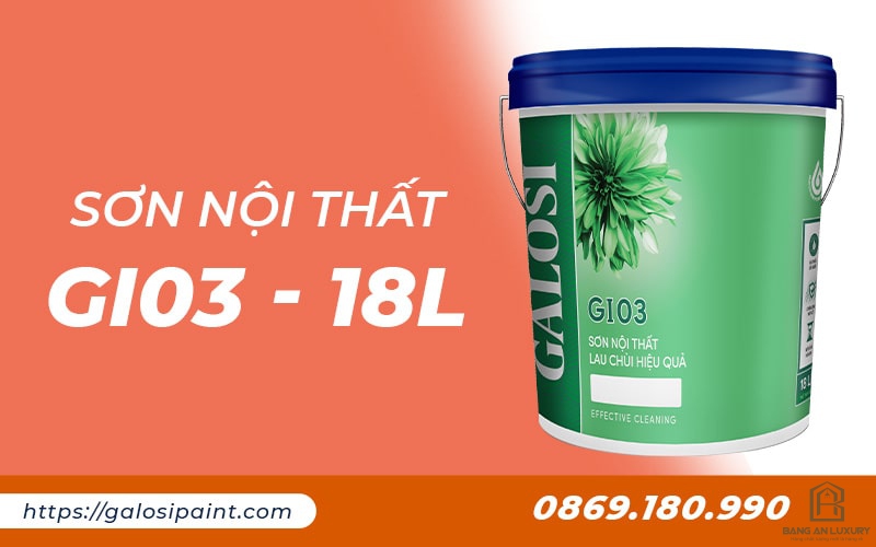 Sơn nội thất lau chùi hiệu quả GI03 (Thùng 18L) thumb