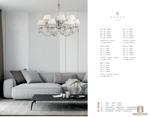 ĐÈN GẮN TƯỜNG PHONG CÁCH HIỆN ĐẠI - BANG AN LUXURY