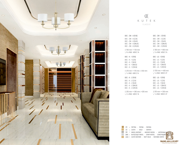 ĐÈN CHÙM PHONG CÁCH TÂN CỔ ĐIỂN - BANG AN LUXURY