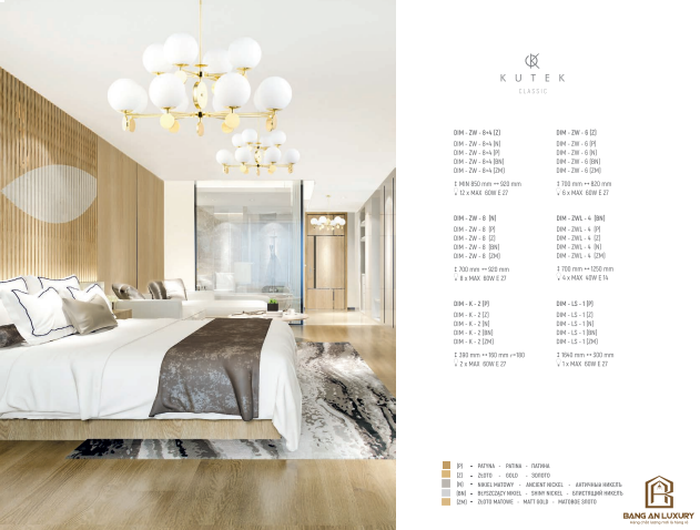 ĐÈN CHÙM TRANG TRÍ NỘI THẤT PHONG CÁCH HIỆN ĐẠI - BANG AN LUXURY