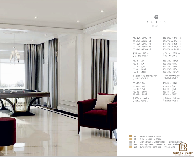 ĐÈN CHÙM TRANG TRÍ NỘI THẤT PHONG CÁCH HIỆN ĐẠI - BANG AN LUXURY