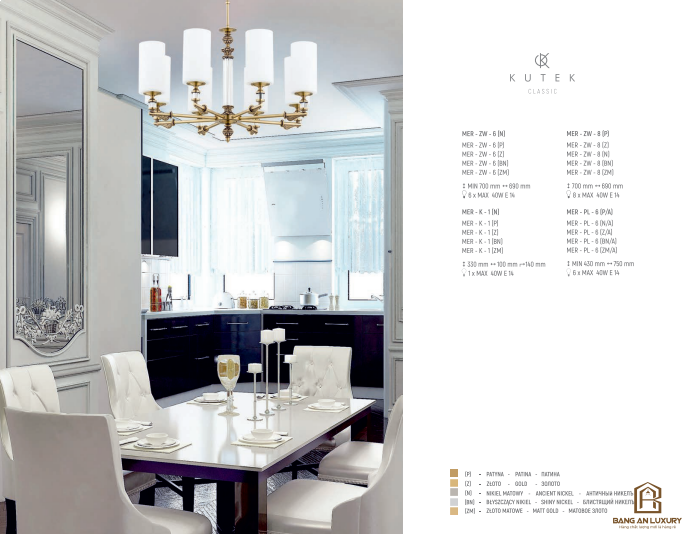 ĐÈN CHÙM PHONG CÁCH CỔ ĐIỂN - BANG AN LUXURY