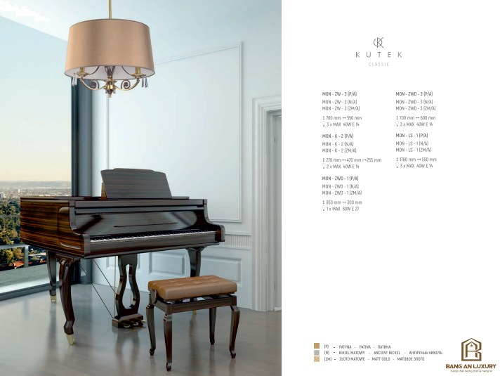 ĐÈN THIẾT KẾ CỔ ĐIỂN SANG TRỌNG - BANG AN LUXURY