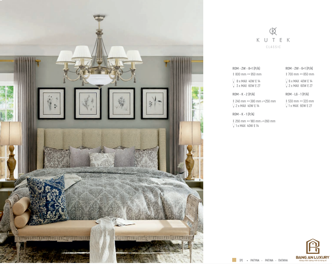 ĐÈN CHÙM PHONG CÁCH CHÂU ÂU CỔ ĐIỂN - BANG AN LUXURY