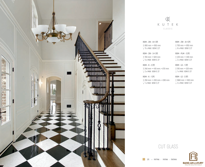 ĐÈN CHÙM PHONG CÁCH CHÂU ÂU CỔ ĐIỂN - BANG AN LUXURY