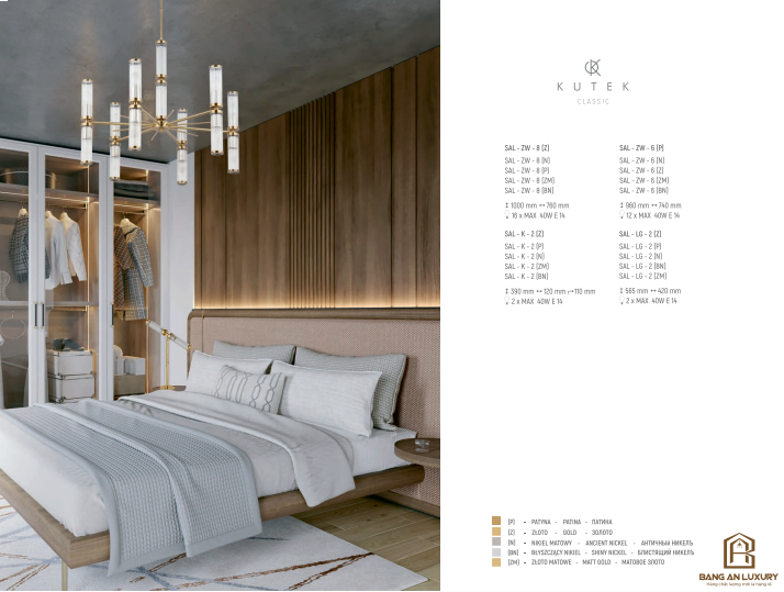 ĐÈN CHÙM PHONG CÁCH HIỆN ĐẠI TỐI GIẢN - BANG AN LUXURY