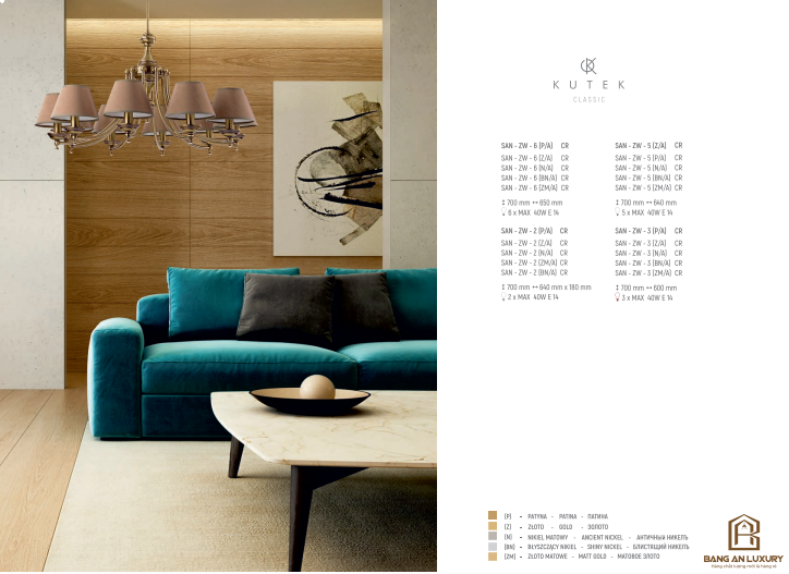 ĐÈN CHÙM PHONG CÁCH CHÂU ÂU CỔ ĐIỂN - BANG AN LUXURY