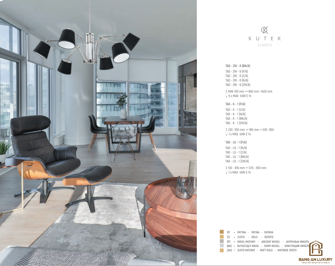 ĐÈN CHÙM PHONG CÁCH HIỆN ĐẠI - BANG AN LUXURY