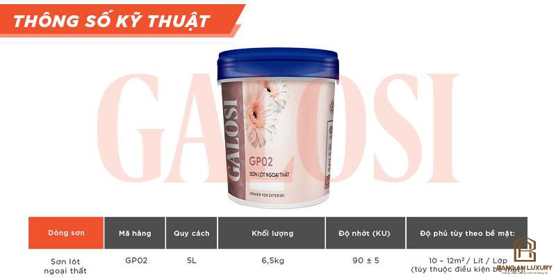 Sơn lót ngoại thất GP02 (lon 5L) thumb