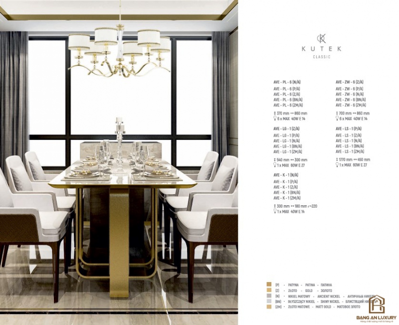 ĐÈN CHÙM PHONG CÁCH HIỆN ĐẠI - BANG AN LUXURY