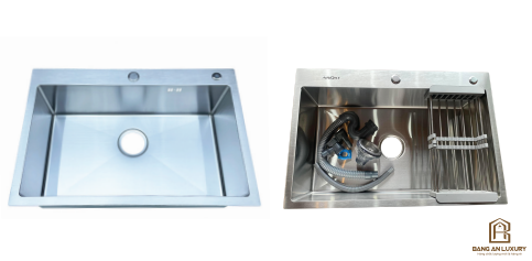 CHẬU RỬA 1 HỐ INOX SUS 304 CAO CẤP AROKI - MÃ ARK 6845