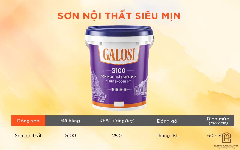 Sơn nội thất siêu mịn G100 (Thùng 18L)