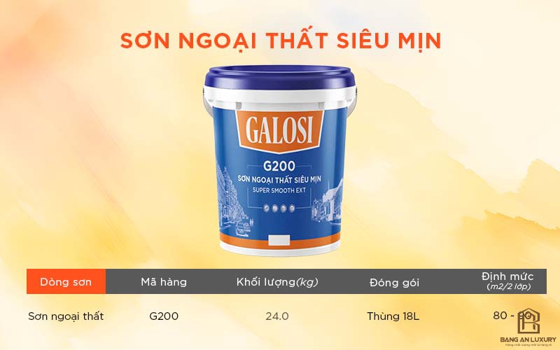 Sơn ngoại thất siêu mịn G200 (Thùng 18L)