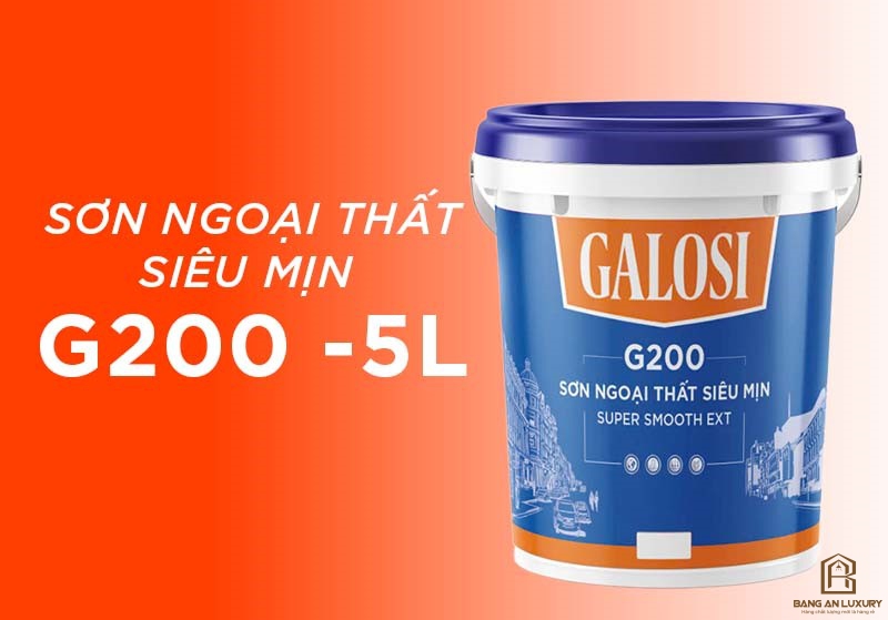 Sơn ngoại thất siêu mịn G200 (Lon 5L)