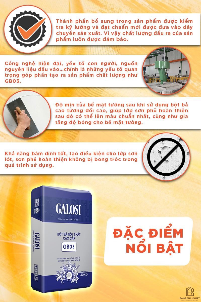Bột bả nội thất đặc biệt GB03