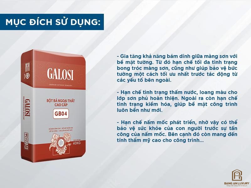 Bột bả ngoại thất siêu hạng GB04