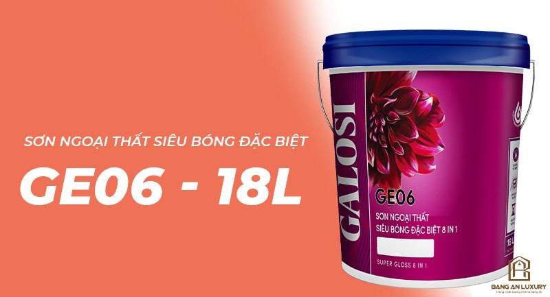 Sơn ngoại thất siêu bóng đặc biệt 8 in 1 GE06 (Thùng 18L)