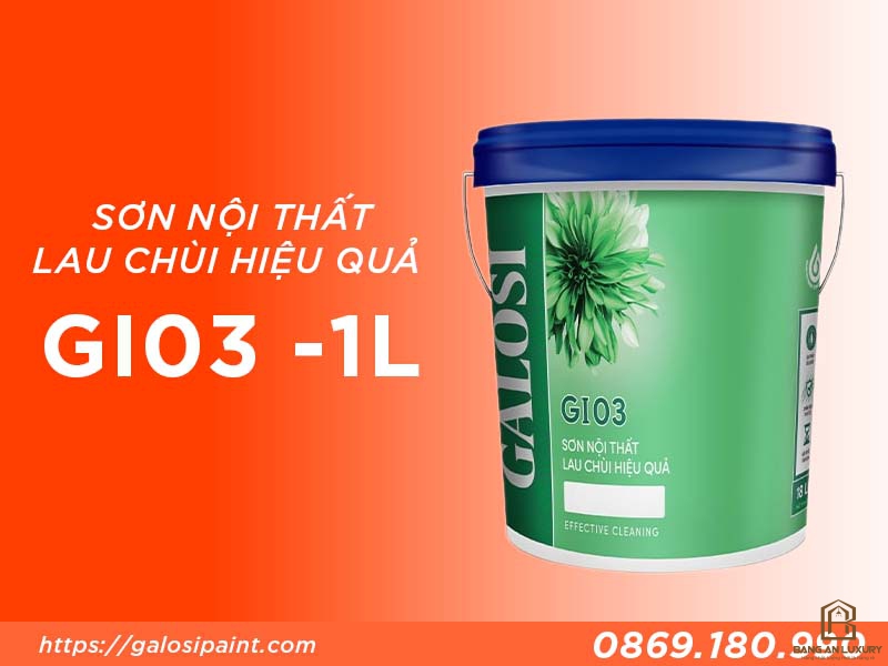 Sơn nội thất lau chùi hiệu quả GI03 (Hộp 1L)