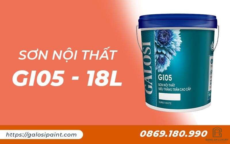 Sơn siêu trắng trần nội thất cao cấp GI05 (Lon 5L)