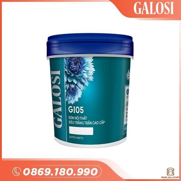 Sơn siêu trắng trần nội thất cao cấp GI05 (Lon 5L)