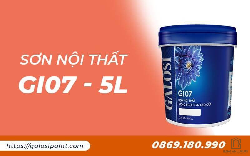 Sơn nội thất bóng ngọc trai cao cấp GI07 (Lon 5L)