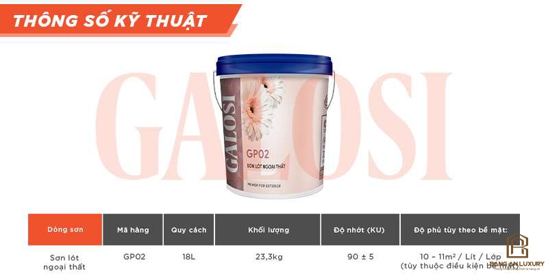 Sơn lót ngoại thất GP02 (thùng 18L)