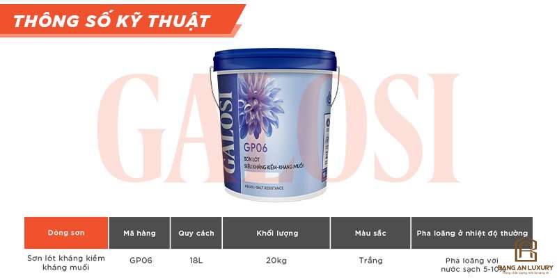 Sơn lót siêu kháng kiềm kháng muối GP06 (thùng 18L)