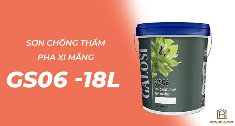 Sơn chống thấm pha xi măng GS06 (Thùng 18L)