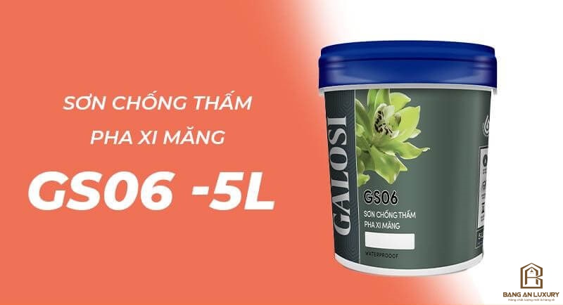 Sơn chống thấm pha xi măng GS06 (Lon 5L)