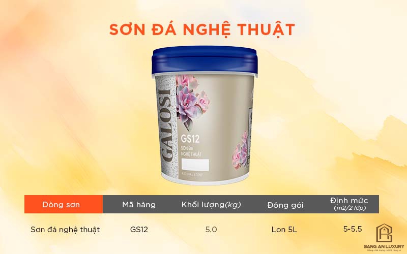 Sơn đá nghệ thuật GS12 (Lon 5L)