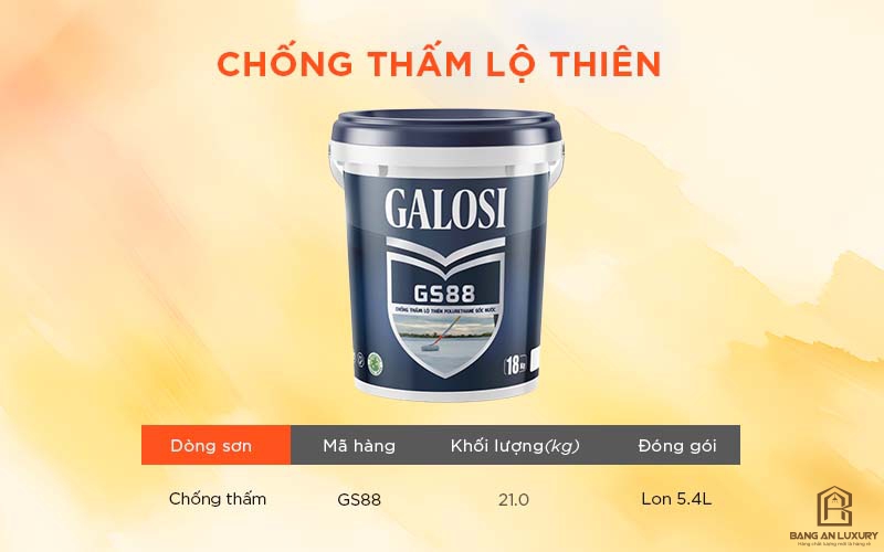 Chống thấm lộ thiên GS88 (Lon 5L)