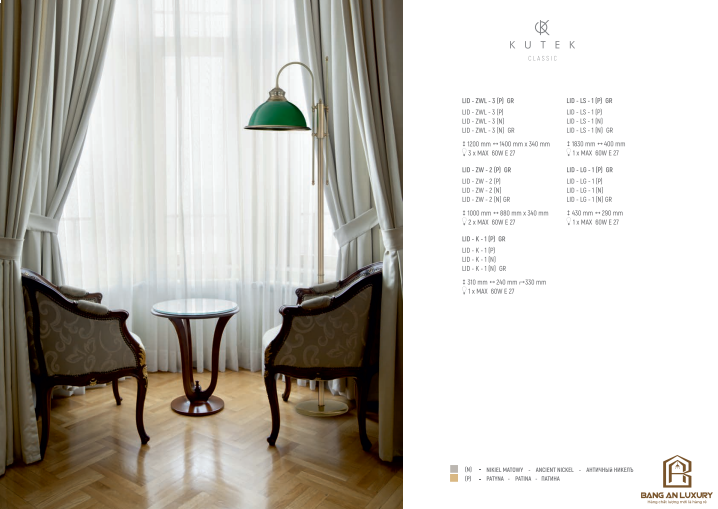ĐÈN CÂY PHONG CÁCH CỔ ĐIỂN SANG TRỌNG - BANG AN LUXURY