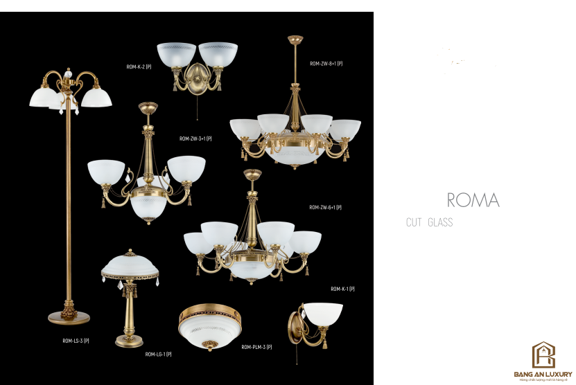 ĐÈN CHÙM PHONG CÁCH CHÂU ÂU CỔ ĐIỂN - BANG AN LUXURY