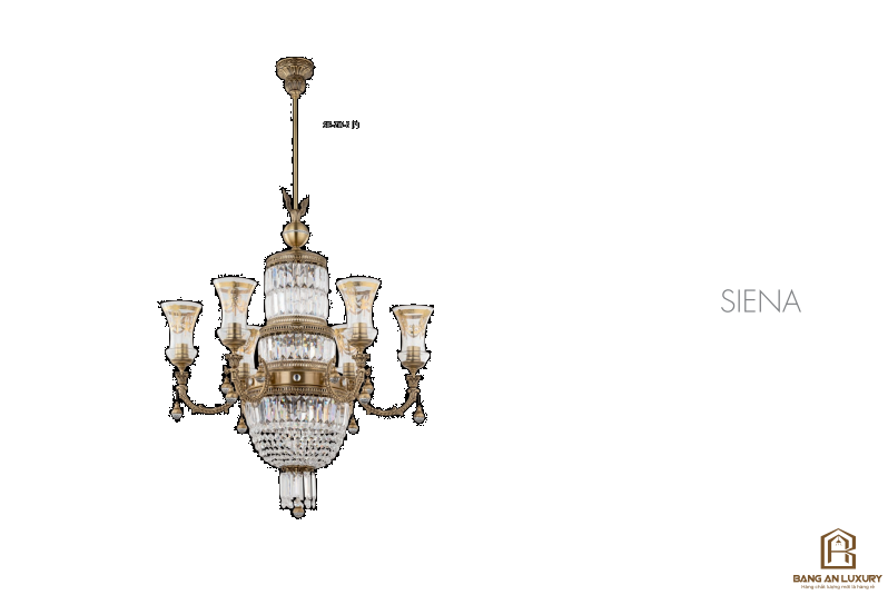 ĐÈN CHÙM PHA LÊ PHONG CÁCH CỔ ĐIỂN - BANG AN LUXURY