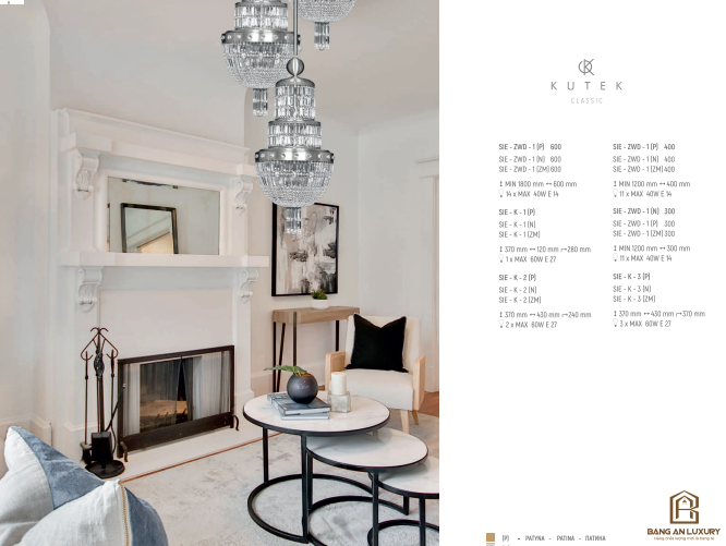 ĐÈN CHÙM PHA LÊ NHIỀU TẦNG PHONG CÁCH HIỆN ĐẠI - BANG AN LUXURY