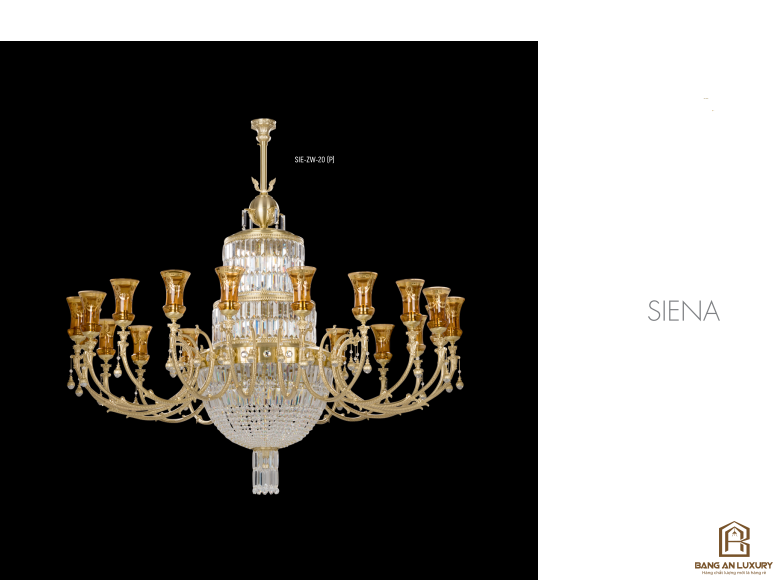 ĐÈN CHÙM PHA LÊ PHONG CÁCH CHÂU ÂU CỔ ĐIỂN - BANG AN LUXURY