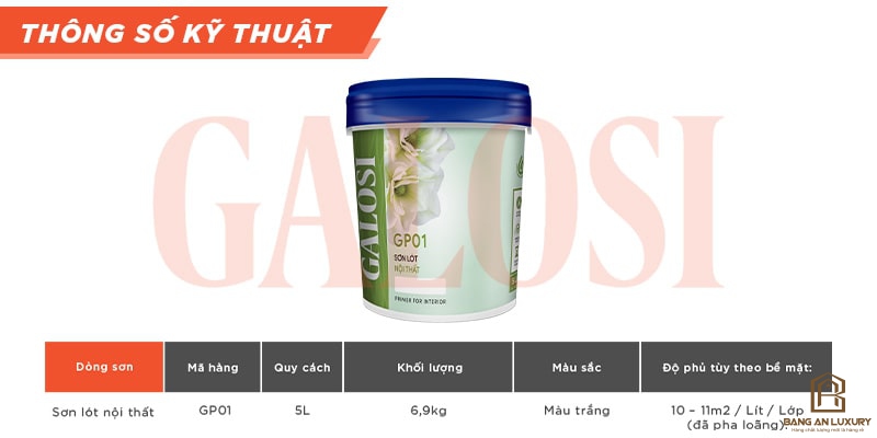 Sơn lót nội thất GP01 (Lon 5L)