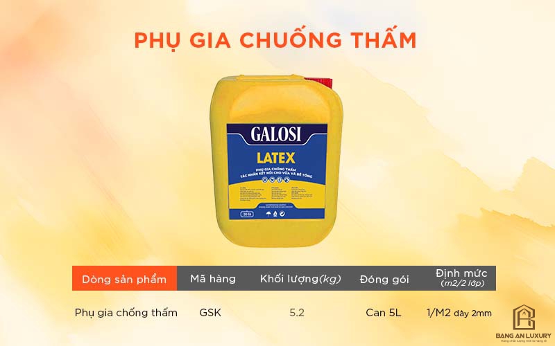 Phụ gia chống thấm GSK (Can 5L)