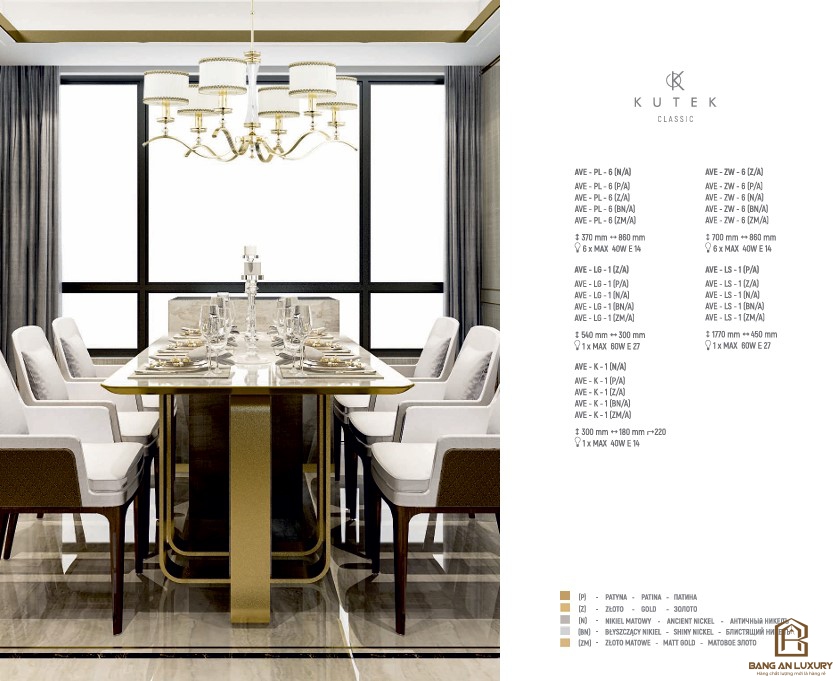 ĐÈN CHÙM PHONG CÁCH HIỆN ĐẠI - BANG AN LUXURY