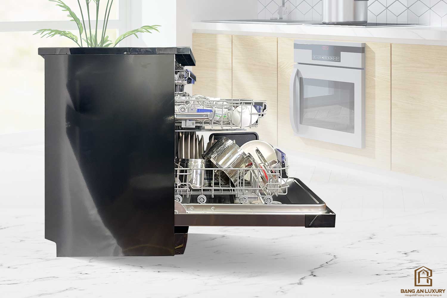 Máy Rửa Bát Eurosun - SMS81EU19EB (Inox Black) Serial 7+