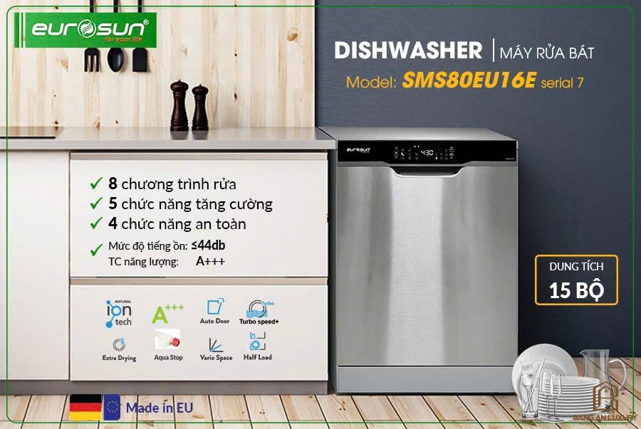 Máy Rửa Bát Eurosun - SMS80EU16E